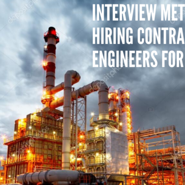 Which interview methods are adopted by industry for hiring engineers for projects on contractual role
